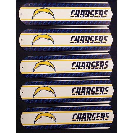 Ceiling Fan Designers Ceiling Fan Designers 52SET-NFL-SAN NFL San Diego Chargers Football 52 In. Ceiling Fan Blades ONLY 52SET-NFL-SAN
